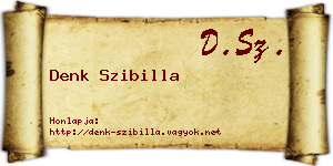 Denk Szibilla névjegykártya